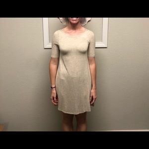 Knee Length Cream Colored Dress
